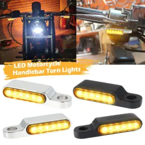 Motorcycle LED Handlebar Turn Signals 12V, 6 LEDs