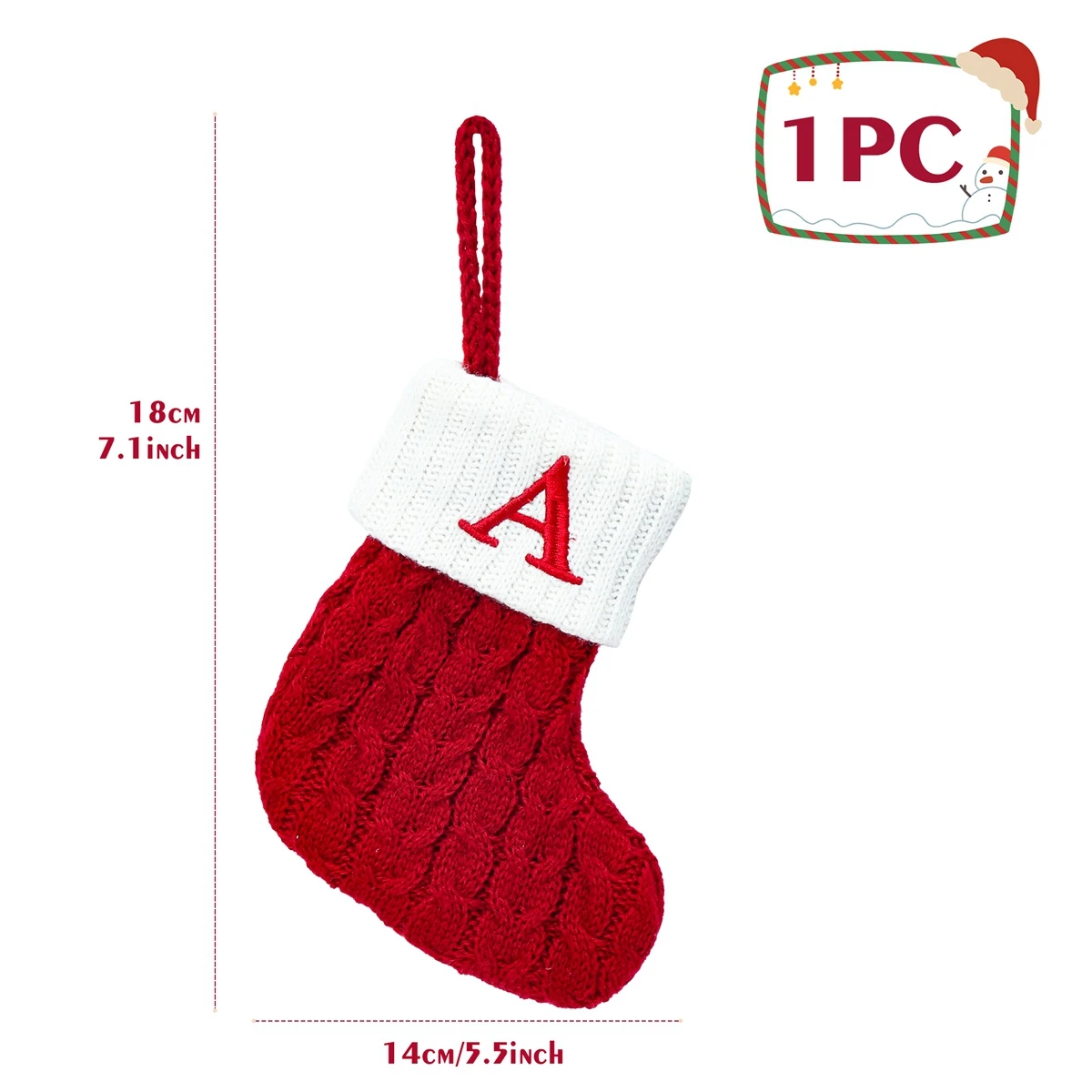 Festive Christmas Stocking with Letter Decor 9 Festive Christmas Stocking with Letter Decor - Image 9