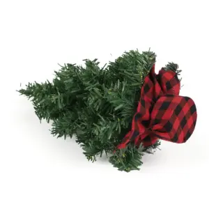 Mini Christmas Tree with Plaid Base in 15, 20, 30cm 14 S40d6f48ef256401995a62b79bc576293n
