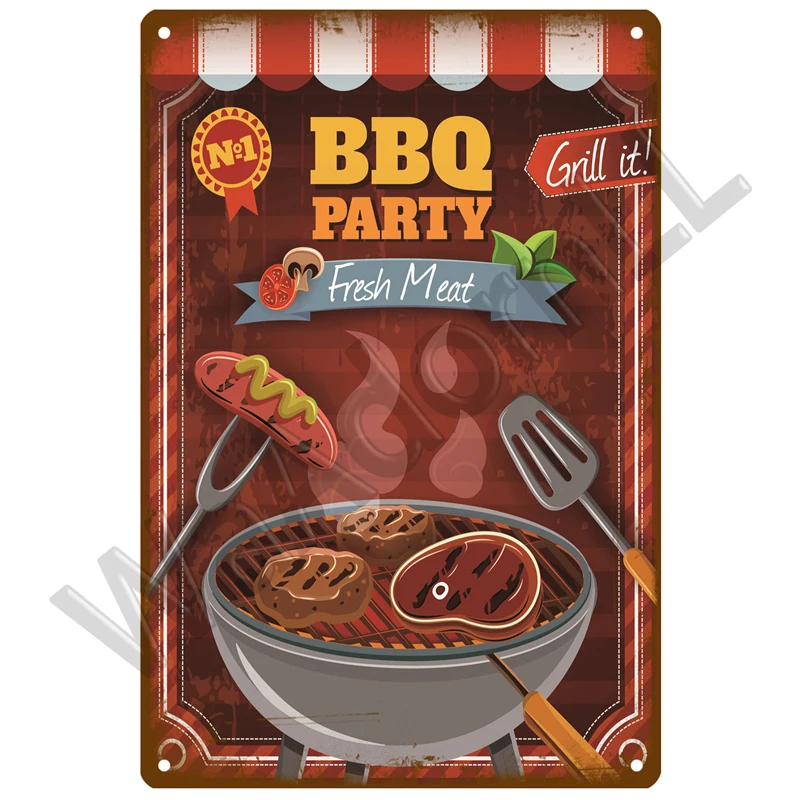 BBQ Zone Vintage Metal Tin Sign 20x30 cm 12 BBQ Zone Vintage Metal Tin Sign 20x30 cm - Image 12