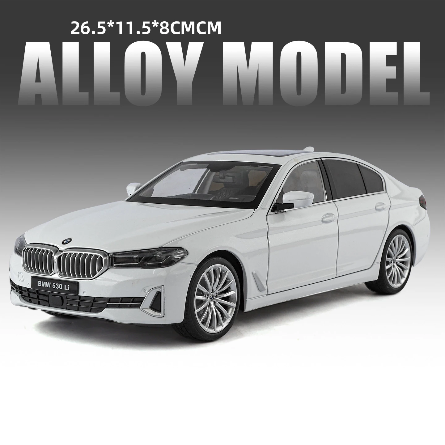 White BMW 530Li 1:18 Scale Diecast Model 7 White BMW 530Li 1:18 Scale Diecast Model - Image 7
