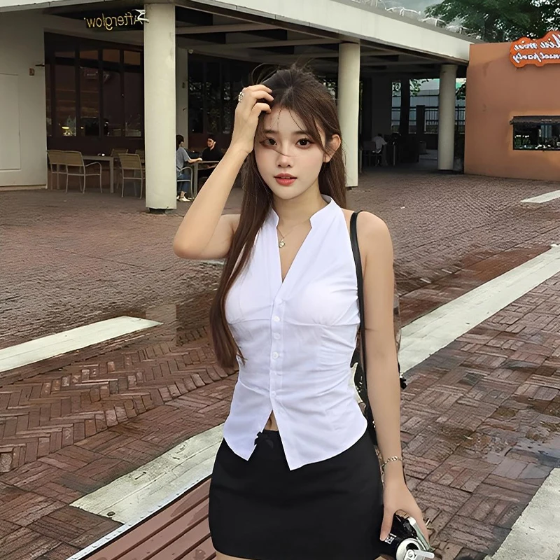 Backless Women's Striped Sleeveless Top 7 Backless Women's Striped Sleeveless Top - Image 7