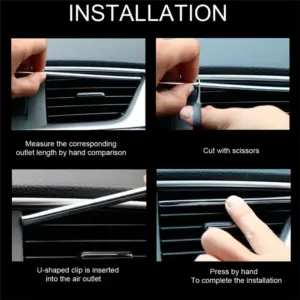 Colorful Car Vent Outlet Trim Strips - Universal Fit 14 S421f45efd0264c67ba82d49a90856f232