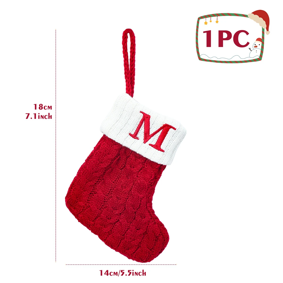 Festive Christmas Stocking with Letter Decor 35 Festive Christmas Stocking with Letter Decor - Image 35