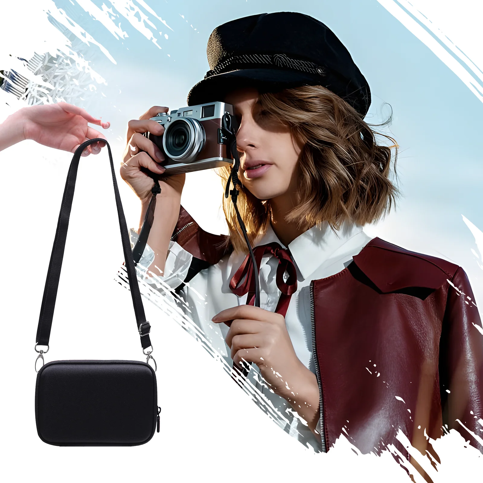 Black Hard Case for Fuji Instax Mini Cameras 6 Black Hard Case for Fuji Instax Mini Cameras - Image 6