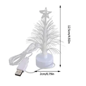 USB Fiber Optic Christmas Tree for Desk 12 S443f15849eb846faabf9f15b74264073T