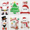 Festive Felt Christmas Door Stickers Set