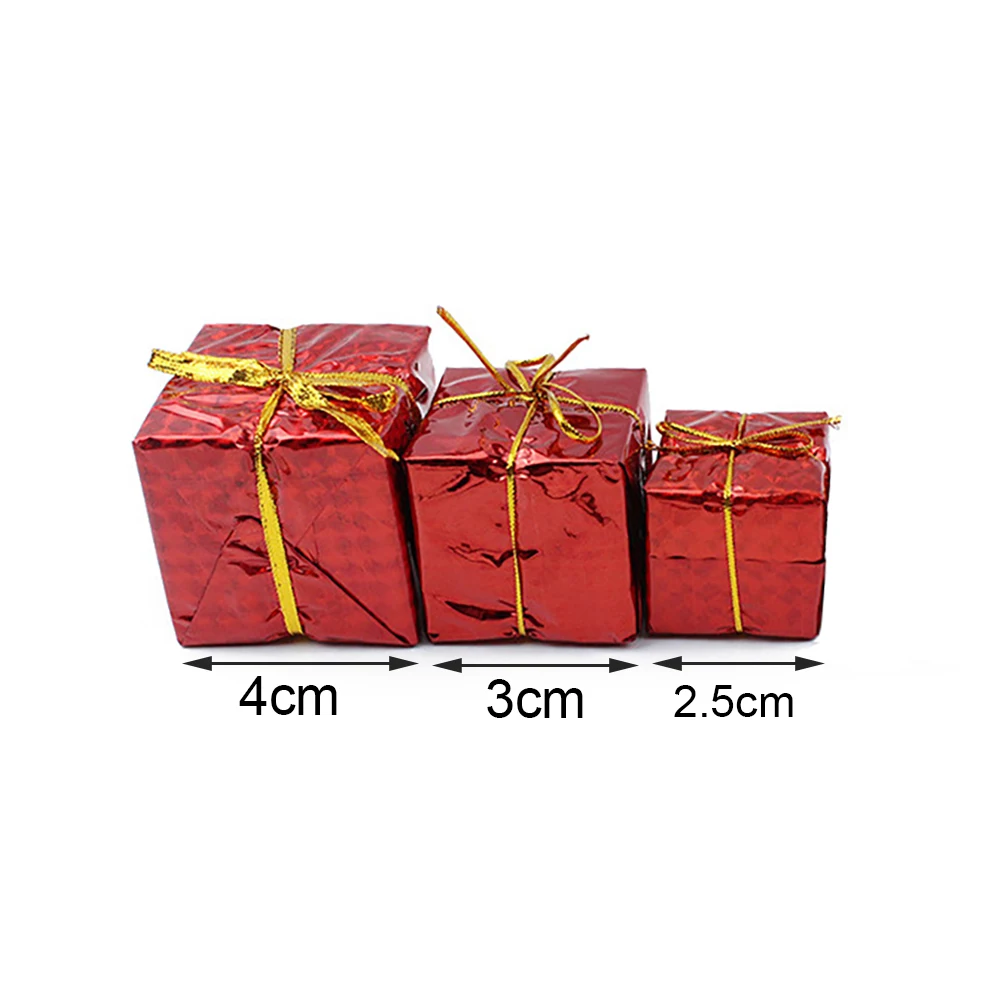 Mini Christmas Foam Gift Boxes Set in Metallic Colors 6 Mini Christmas Foam Gift Boxes Set in Metallic Colors - Image 6