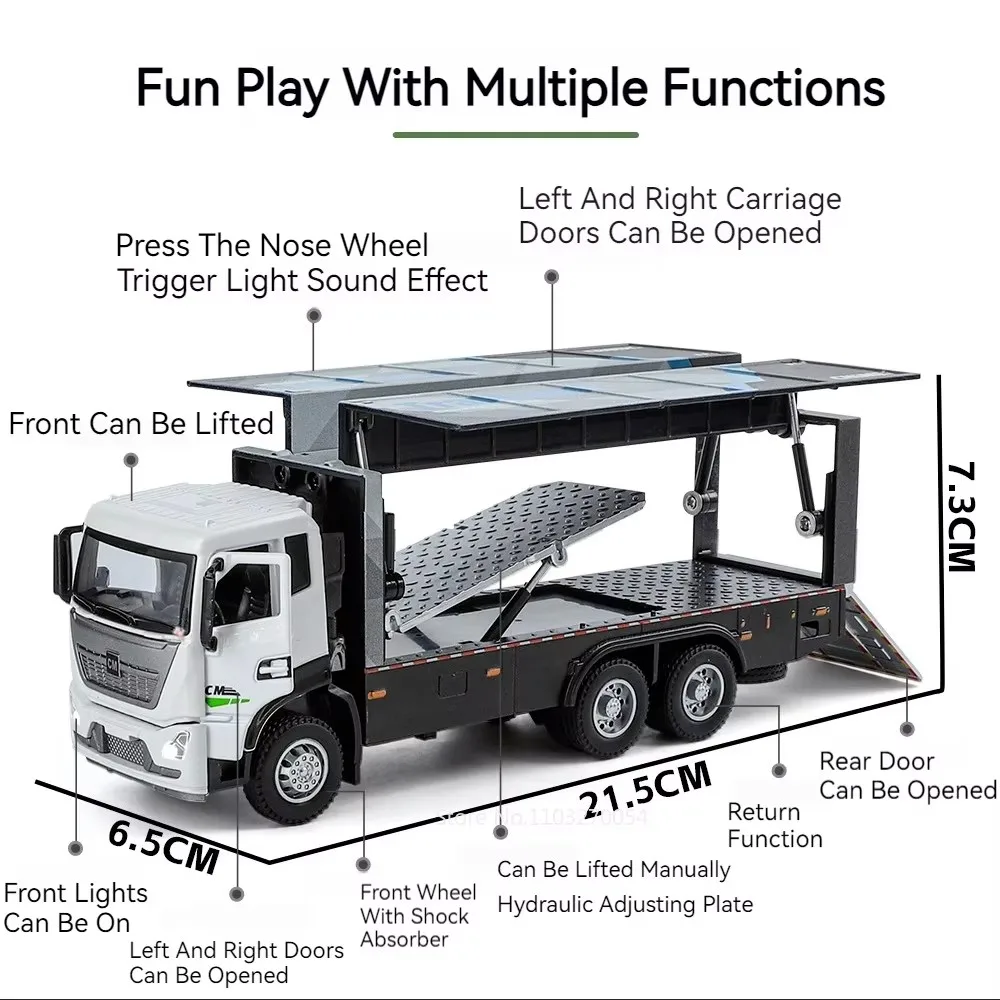 1:32 Scale Alloy Container Truck with Sound 2 1:32 Scale Alloy Container Truck with Sound - Image 2