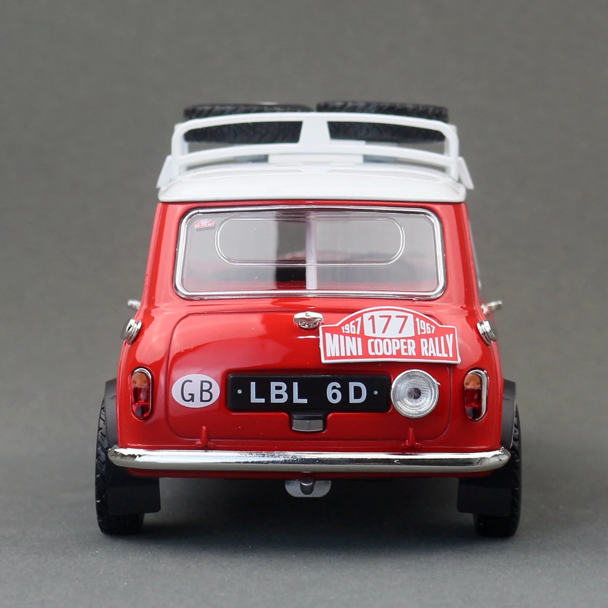 Mini Cooper Rally 1967 Diecast Model in Red 4 Mini Cooper Rally 1967 Diecast Model in Red - Image 4