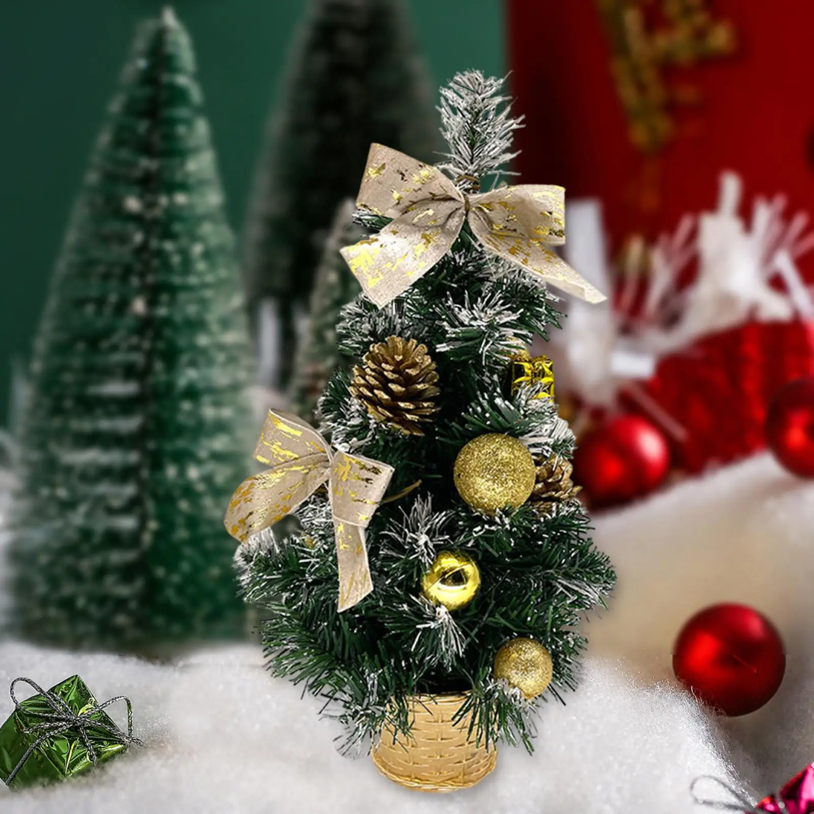 Miniature 40cm Frosted Christmas Tree with Decorations 7 Miniature 40cm Frosted Christmas Tree with Decorations - Image 7