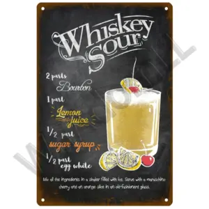 Vintage Cocktail Decorative Tin Sign 20x30 cm 38 S46c133cbc6a9432f8eede04eb777f26dU