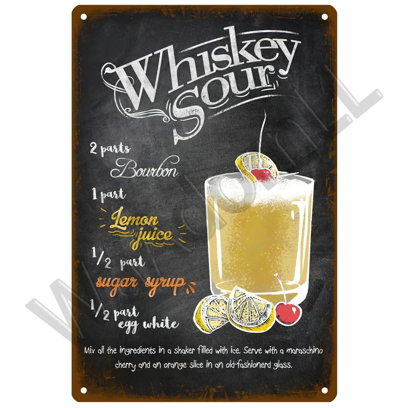 Vintage Cocktail Decorative Tin Sign 20x30 cm 13 Vintage Cocktail Decorative Tin Sign 20x30 cm - Image 13