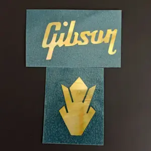 Gold Mother of Pearl Guitar Decal for Peghead