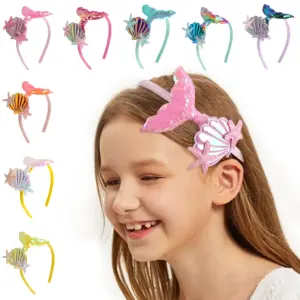 Mermaid Headband for Kids with Sequin Tail 15 S4700014280934546adf6ae4181a348da3