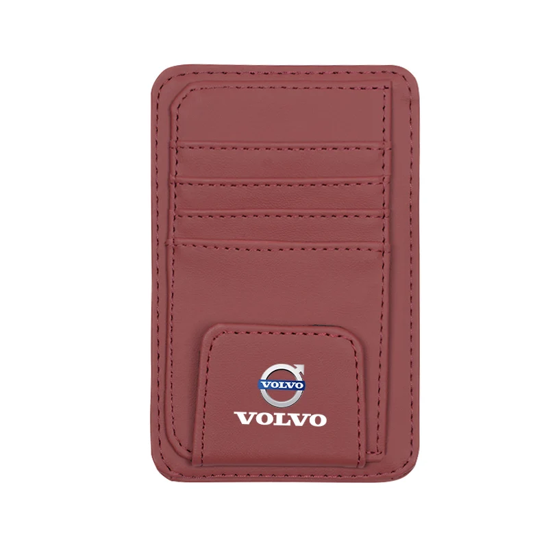 Leather Sun Visor Organizer Clip 10.5x6.5cm 8 Leather Sun Visor Organizer Clip 10.5x6.5cm - Image 8