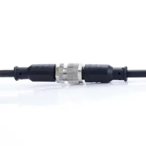 M12 Connector Cable 2m Black PVC 14 S47298a2101a546c3ab3e53b2f1a2fd5bT