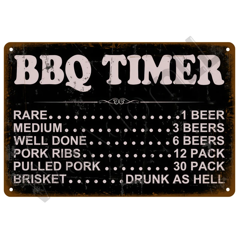 Vintage BBQ Zone Metal Sign Set of Six 30 Vintage BBQ Zone Metal Sign Set of Six - Image 30