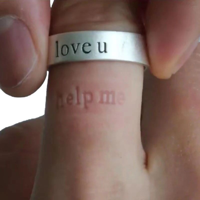 Love U Unisex Silver Ring 6 Love U Unisex Silver Ring - Image 6