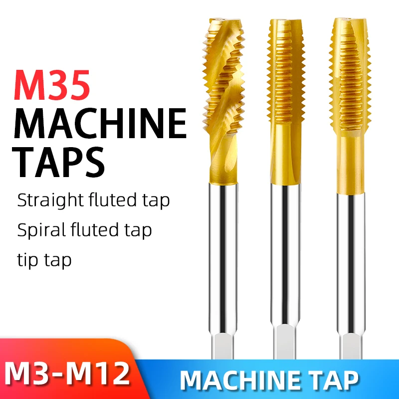 Industrial Cobalt-Tipped Screw Tap Set 7pcs M3–M12 1 Industrial Cobalt-Tipped Screw Tap Set 7pcs M3–M12