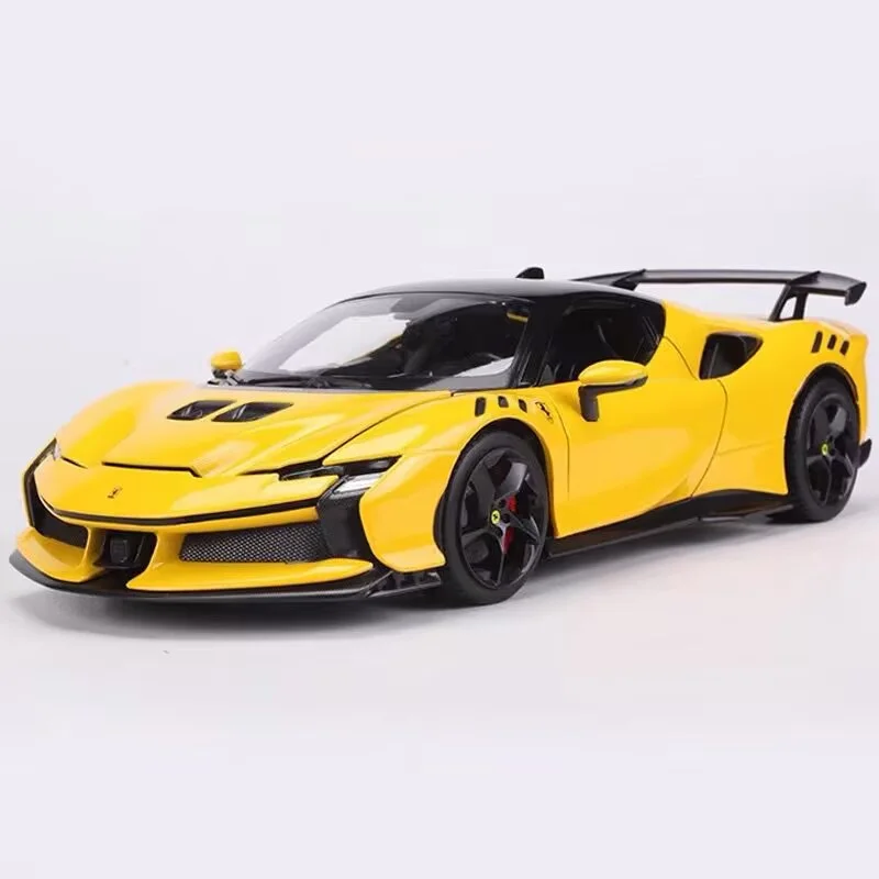 Yellow Ferrari SF90XX Stradale Diecast Model 1:24 Scale 8 Yellow Ferrari SF90XX Stradale Diecast Model 1:24 Scale - Image 8