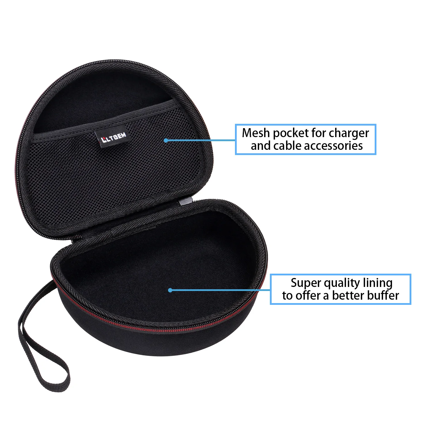 Black Headphone Case for Beats Solo & Studio 3 Black Headphone Case for Beats Solo & Studio - Image 3