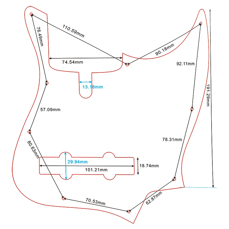 Sire V7 Jazz Bass Pickguard Set 6 Sire V7 Jazz Bass Pickguard Set - Image 6