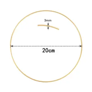 Gold Metal Wreath Ring Hoop for Crafts 22 S4bc286a178384b5ebe851d5db71d0212x