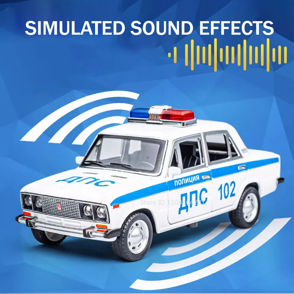 1:24 Lada Police Diecast Model for Collectors 2 1:24 Lada Police Diecast Model for Collectors - Image 2