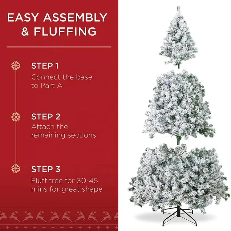 Frosted Snowy Flocked Christmas Tree 45cm 3 Frosted Snowy Flocked Christmas Tree 45cm - Image 3