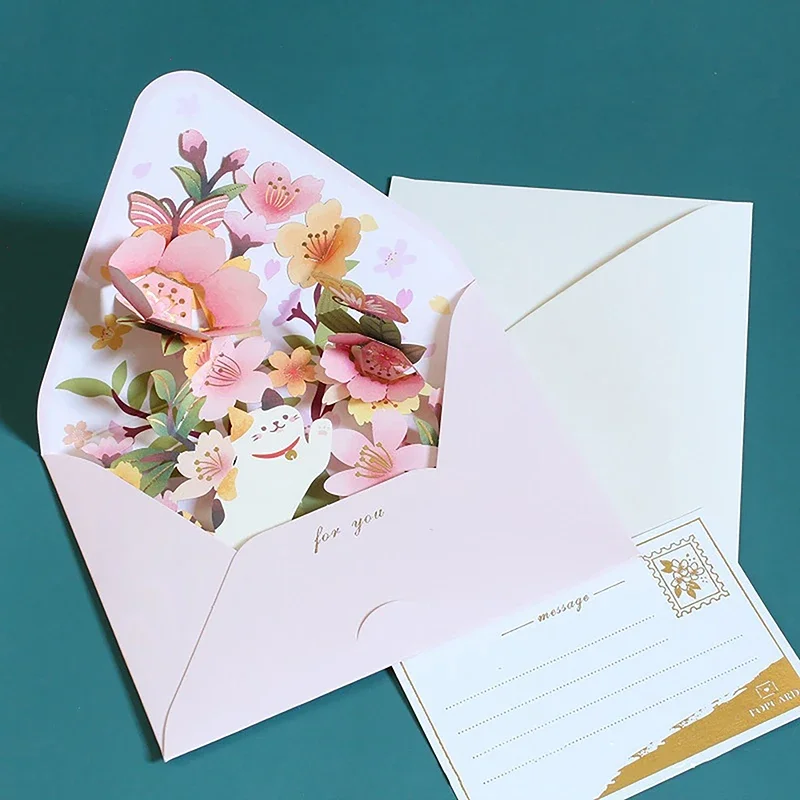 3D Floral Pop-Up Greeting Card 11.5x15cm 7 3D Floral Pop-Up Greeting Card 11.5x15cm - Image 7
