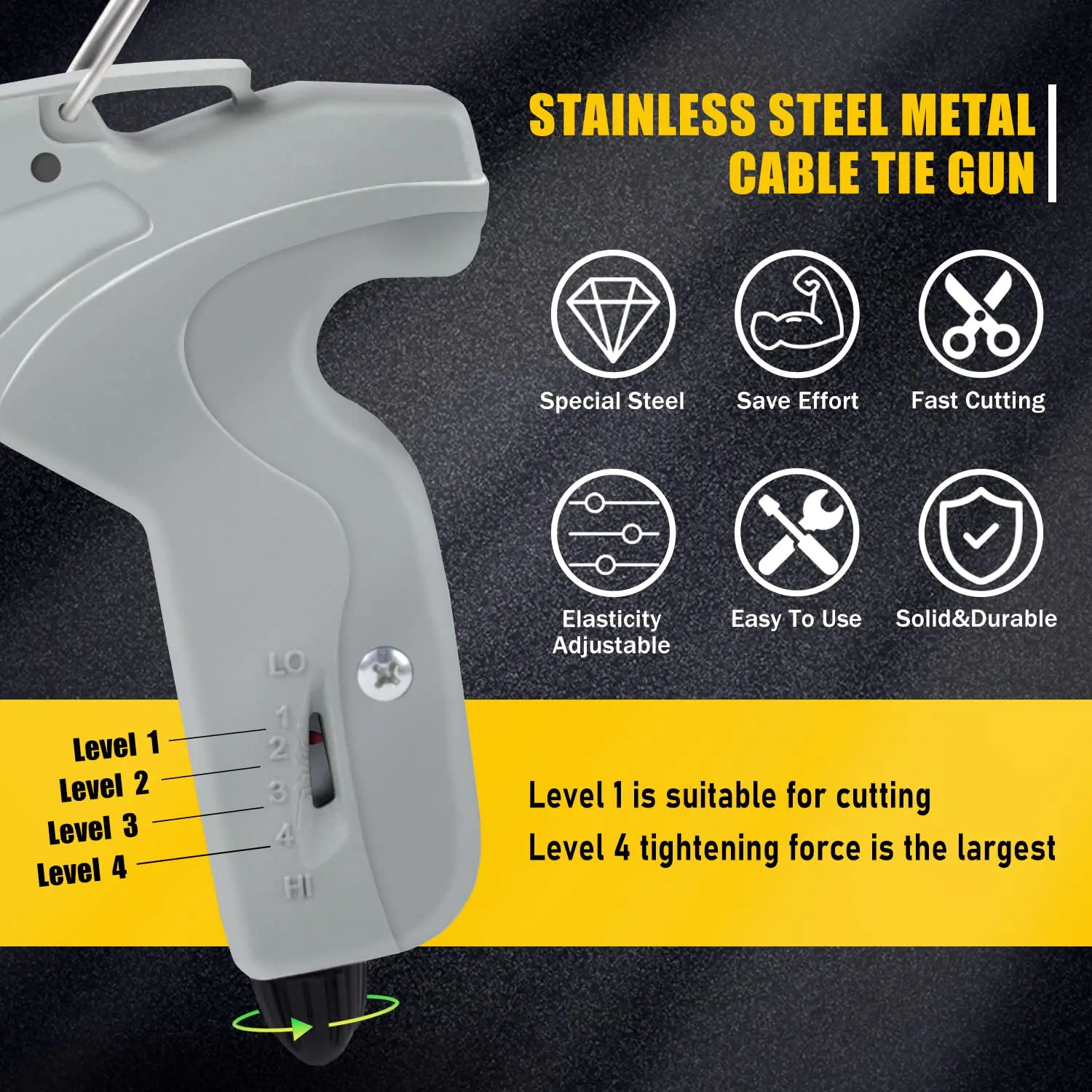 Professional Metal Cable Tie Gun in Green 5 Professional Metal Cable Tie Gun in Green - Image 5