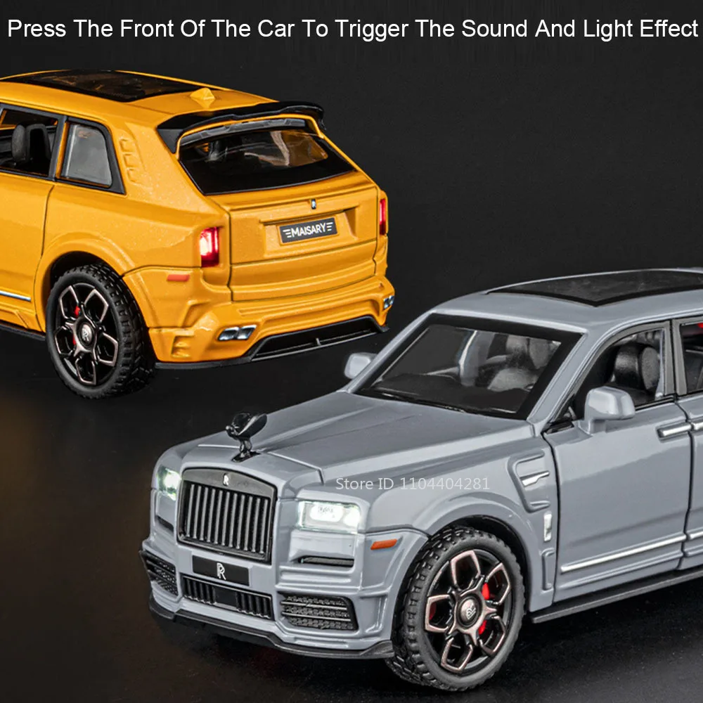 Rolls-Royce Cullinan 1:36 Diecast Model Black 4 Rolls-Royce Cullinan 1:36 Diecast Model Black - Image 4