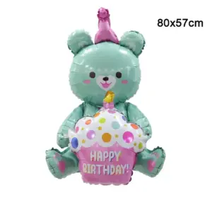 Pink Cartoon Bear Foil Balloon 80x57cm 14 S4c6807248fea497e9389e85627d2cc82o