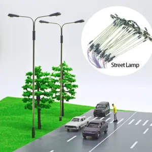 Copper Double-Head Street Lamps for Dioramas