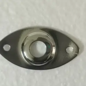 Chrome Guitar Jack Plate for Electric Guitar and Bass 7 S4d1526e6bb5b4678b7b226bf90aed358u