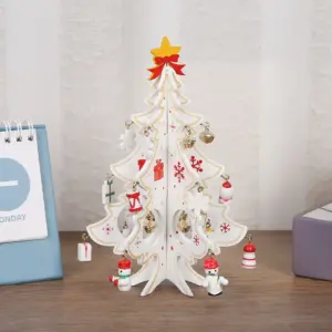 Handcrafted Wooden Christmas Tree Ornament - 19cm 13 S4d3634652cf94fb9ba2babc033799fdfU