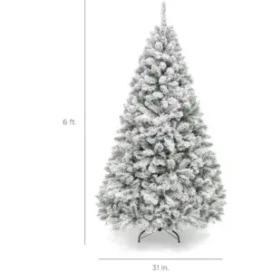 Frosted Snowy Flocked Christmas Tree 45cm 14 S4d8a890cdce4466399b4b8f15dc587b4W