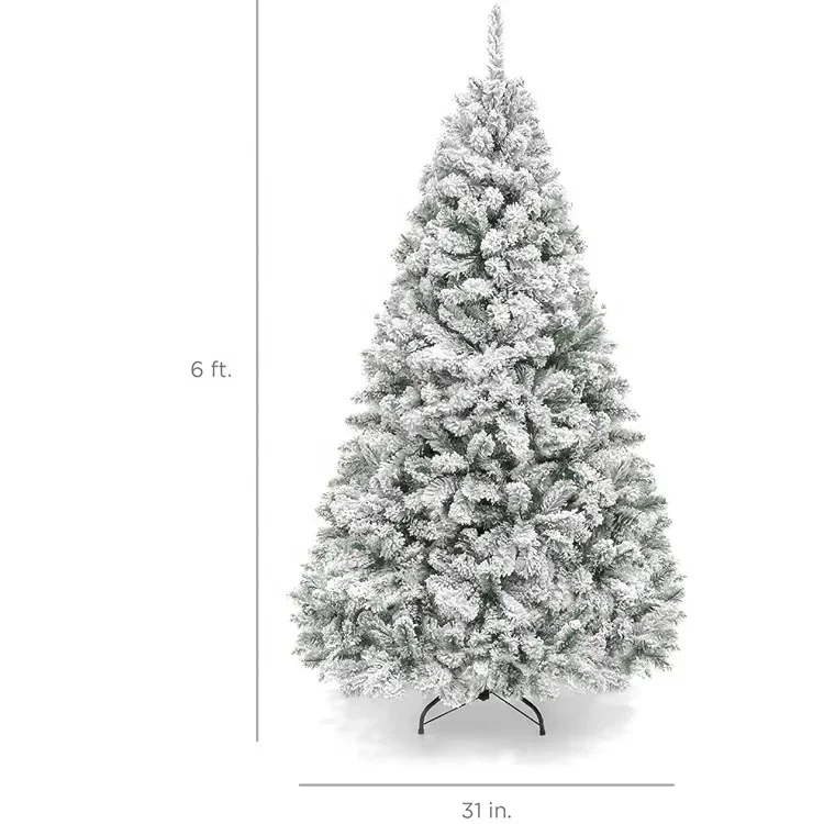 Frosted Snowy Flocked Christmas Tree 45cm 6 Frosted Snowy Flocked Christmas Tree 45cm - Image 6