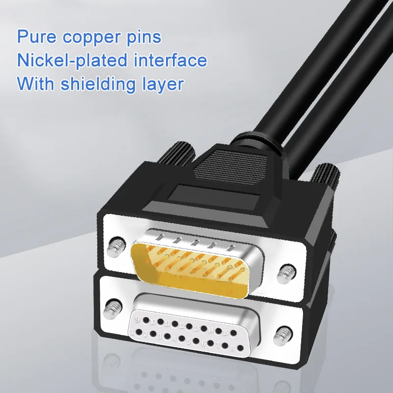 Industrial Shielded DB15 15-Pin Male to Female Cable 4 Industrial Shielded DB15 15-Pin Male to Female Cable - Image 4