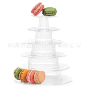 6-Tier Clear Cake Display Stand for Desserts 12 S4e245f417849490c93bf6bf26658305aA