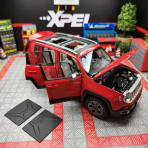 Vibrant Red Jeep Renegade 1:18 Diecast Model