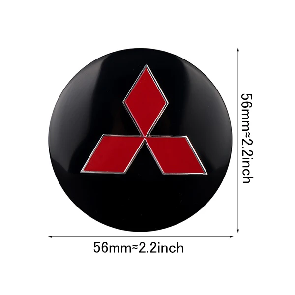 Mitsubishi Wheel Hub Cap Stickers Set 4 Mitsubishi Wheel Hub Cap Stickers Set - Image 4