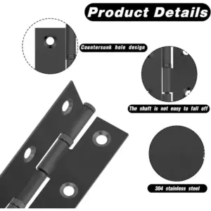 Black Stainless Steel Door Hinges Set 10 S4f786c1a8da24181960019380b07aa3e1