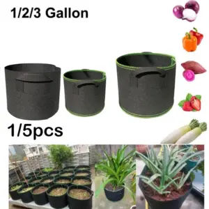 Black Minimalist Plant Grow Bags with Handles 12 S4f954278e0304a8d95a6784ffcbbc73cq