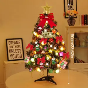 Miniature 50cm Festive Christmas Tree Set with Lights 14 S4fda2e5665ac4ce6ad4d670ba6be53a2J