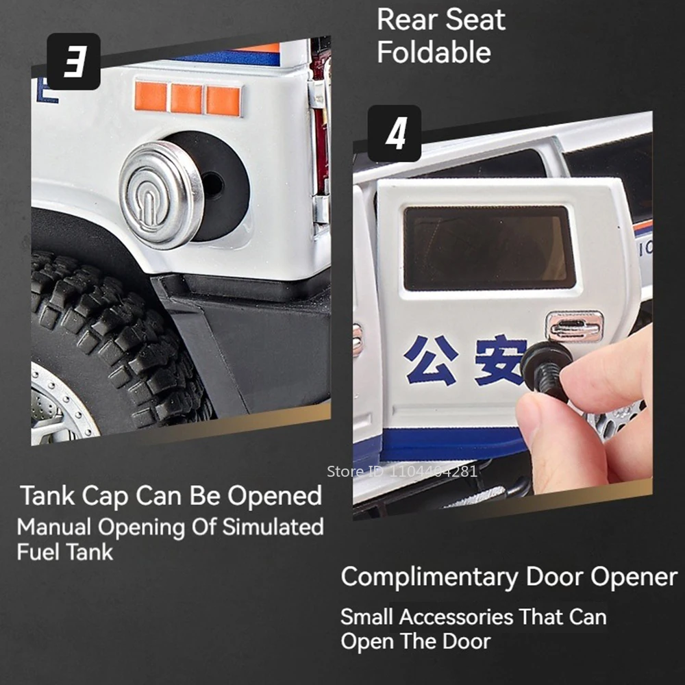 Realistic 1:18 Police SUV Diecast Model 6 Realistic 1:18 Police SUV Diecast Model - Image 6