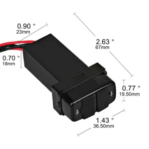 Mitsubishi Dual USB Car Charger Socket 9 S5212fa7196a744dc9100e94e13cfe530V