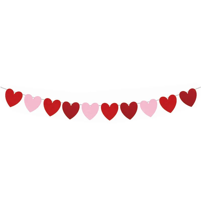 Valentine's Day Red Heart Banner Garland, 3m 10 Valentine's Day Red Heart Banner Garland, 3m - Image 10