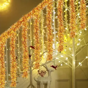 Festive Christmas Glitter Tinsel Tassel Garland 14 S52a1aae7460b4ab5be4abbf2f5cadadaU